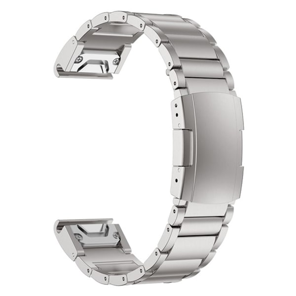 22 mm universalarmband i titanstål för Garmin-klocka - Silver Silvergrå