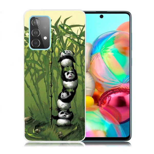 Deco Samsung Galaxy A72 5G skal - Panda / Bambu Grön