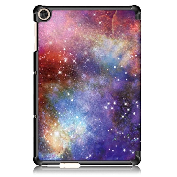 Huawei MatePad T10 kuvio kolminkertainen nahkakotelo - Galaksi Multicolor