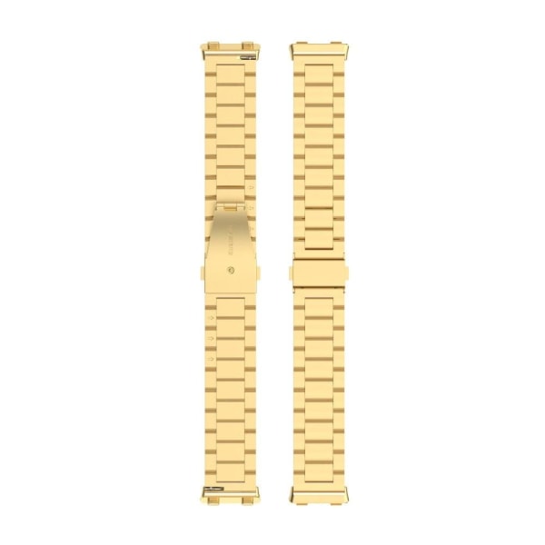 Oppo Watch 2 (42mm) three bead style stainless steel watch strap Gold