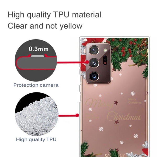 Christmas Samsung Galaxy Note 20 Ultra fodral - Snow and Grass Grön