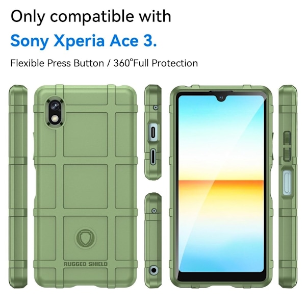 Rugged Shield Etui Sony Xperia Ace Iii - Grønn Green
