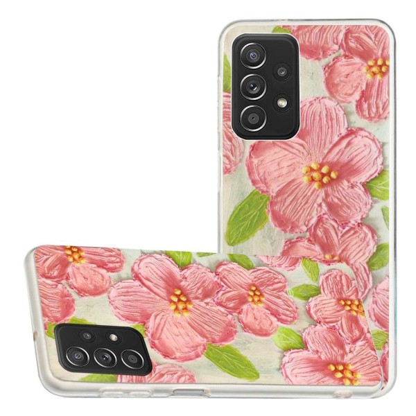 Deco Samsung Galaxy A33 5G Etui - Lyserøde Blomster Pink