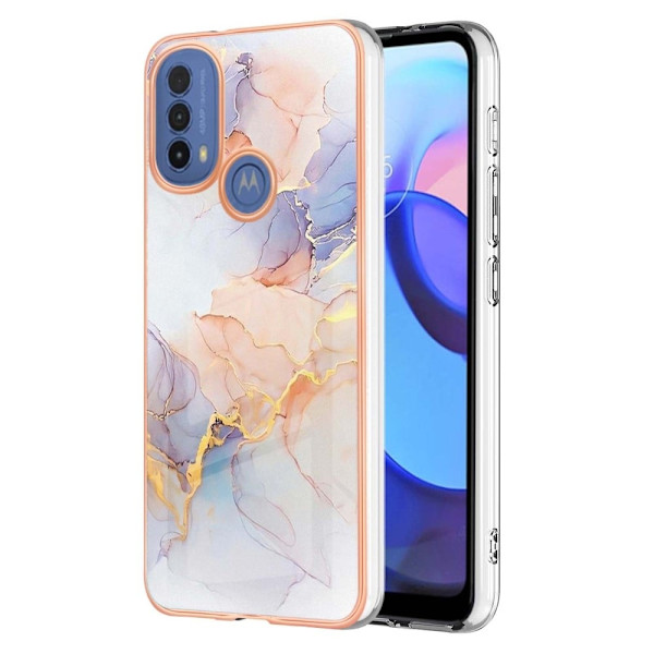 Marble Motorola Moto E30 / E20 / E40 Suojakotelo - Milky Way Marble White Multicolor