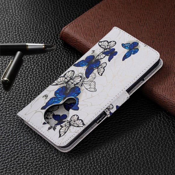 Wonderland Nokia 5.3 flip-etui - Blå Sommerfugler Multicolor