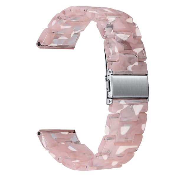 22 mm modernt klockarmband med 3 pärlor i harts för Amazfit-klocka - Rosa Rosa