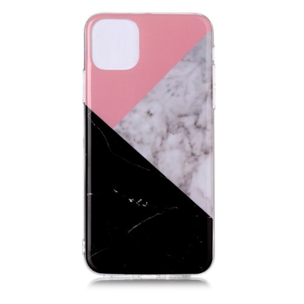 Marmormotiv iPhone 11 Pro Max skal - Rosa / Vit / Svart multifärg