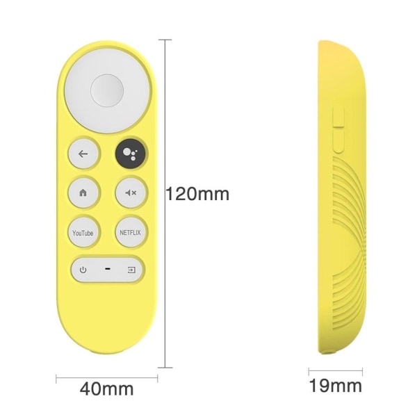 Google Chromecast 2020 TV X-tyylinen silikonisuojus - Keltainen Yellow