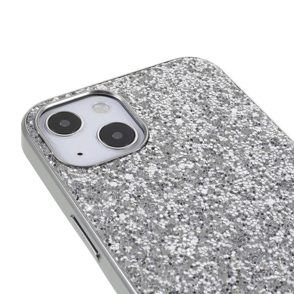 Glitter iPhone 13 Suojakotelo - Hopea Silver grey