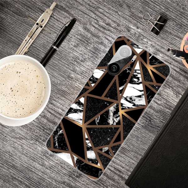 Marble design cover - Sorte Flisefragmenter Black