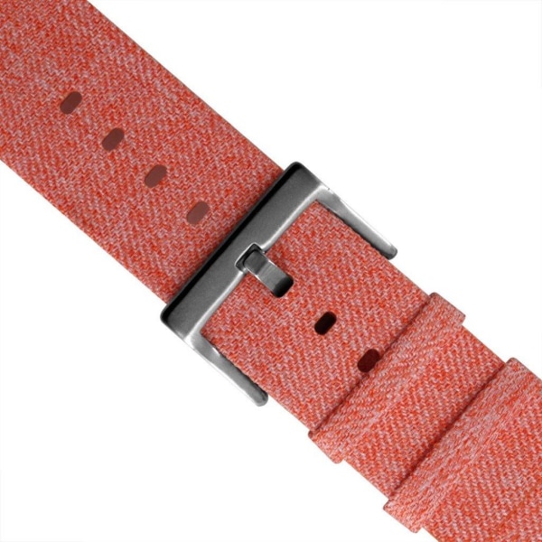Fitbit Versa klockarmband canvas metall spänne - Orange Orange
