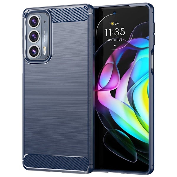 Carbon Flex Motorola Edge 20 skal - Blå Blå