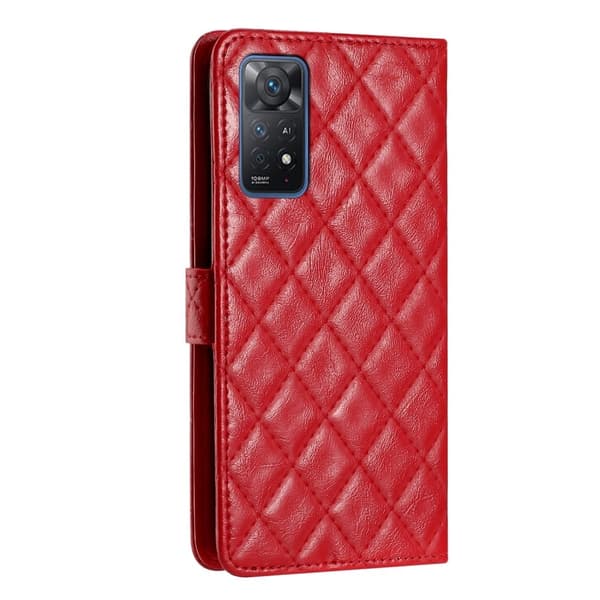 Toimiva rombinen lompakkokotelo Xiaomi Redmi Note 12 Pro / Xiaomi Redmi Note 11 Pro 5G / Xiaomi Redmi Note 11 Pro - Punainen Red