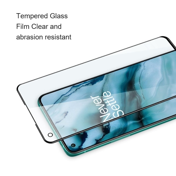 2 kpl AMORUS erittäin vahva lasi näytön suojakalvo OnePlus Nord 2T varten Transparent