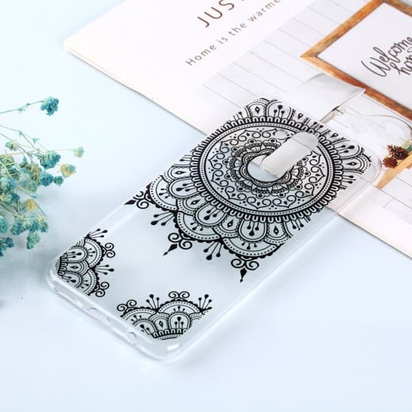 Huawei Mate 20 Lite mönstrat flexibelt fodral - Spetsblomma Svart