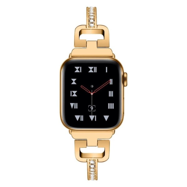 Apple Watch Series 5 44mm rhombus bling stainless steel watch ba Guld