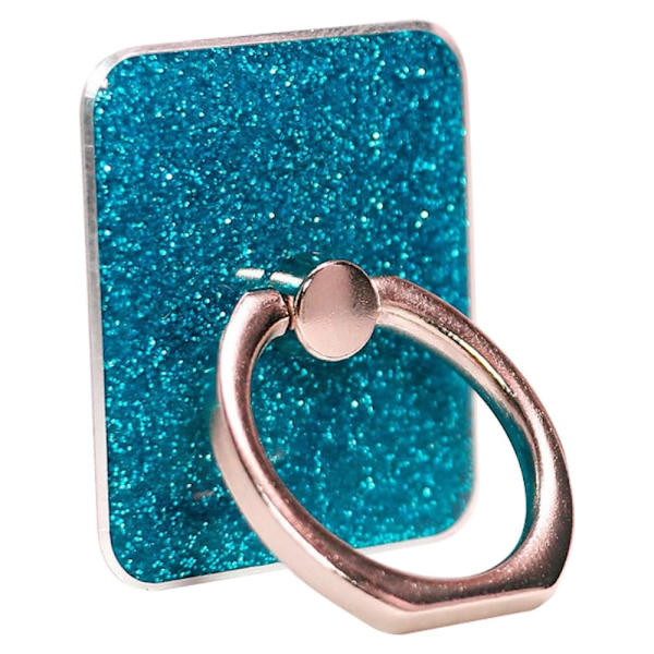 Firkantet glitterringholder for smarttelefon - Blå Blue