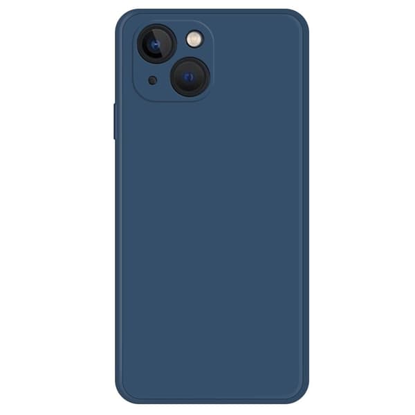 Avfaset gummiert anti-falldeksel for iPhone 15 - Mørkeblå Blue