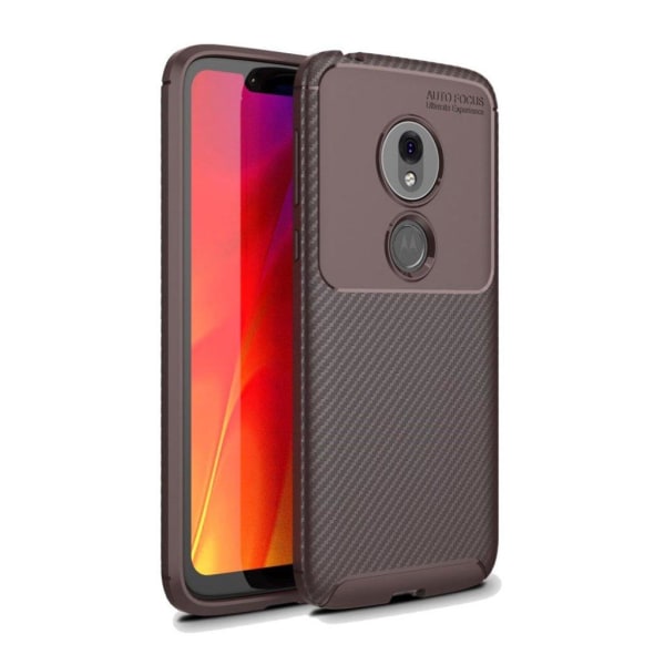 Motorola Moto G7 Play Carbon anti-tab etui - Brun Brown