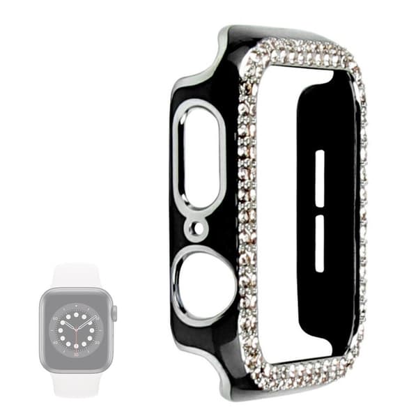 Apple Watch 40 mm tofarget strassdeksel - Svart / Svart Black