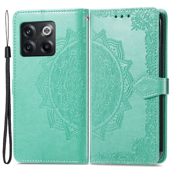 Mandala OnePlus 10T / Ace Pro Flip Etui - Grøn Green