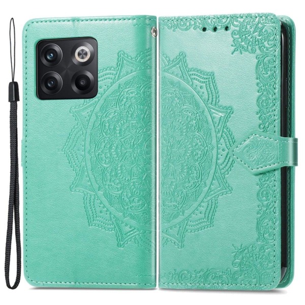 Mandala OnePlus 10T / Ace Pro Läppäkotelo - Vihreä Green