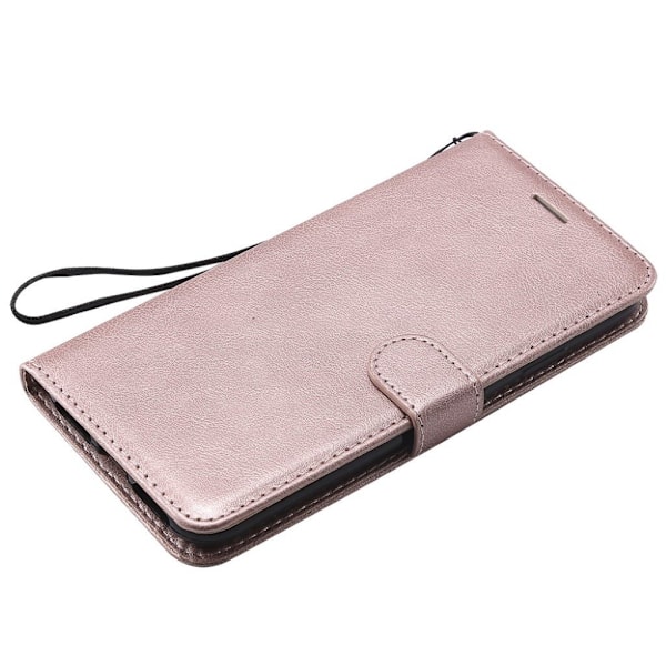 iPhone Xs Max flip etui i læder - Rosaguld Multicolor