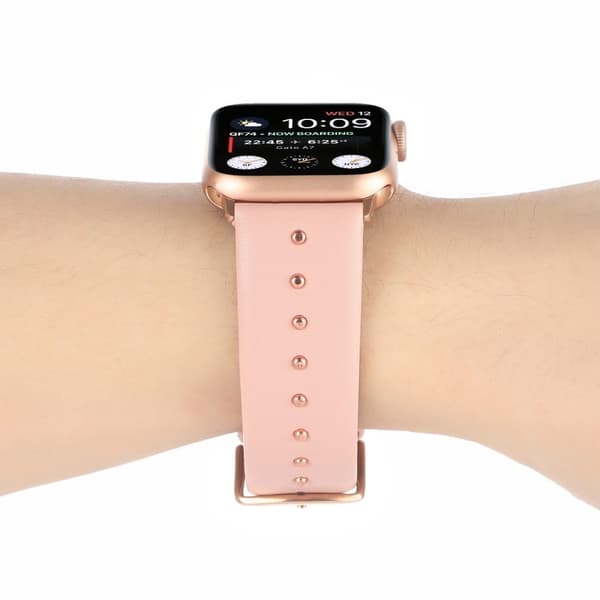 Apple Watch Series 8 (41mm) Ægte læderrem - Lyserød Pink