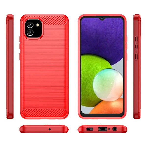 Carbon Flex Etui Samsung Galaxy A03 - Rød Red