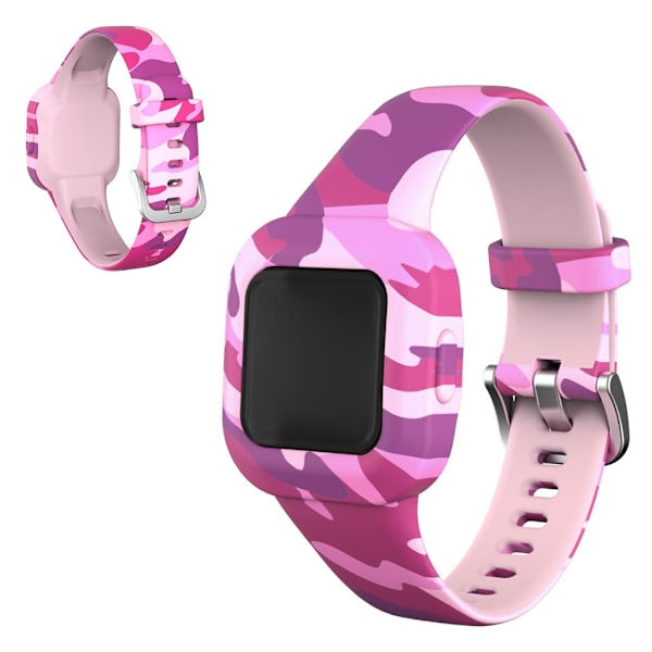 Garmin Vivofit Jr 3 pattern in silicone watch band - Camouflage Pink Rosa