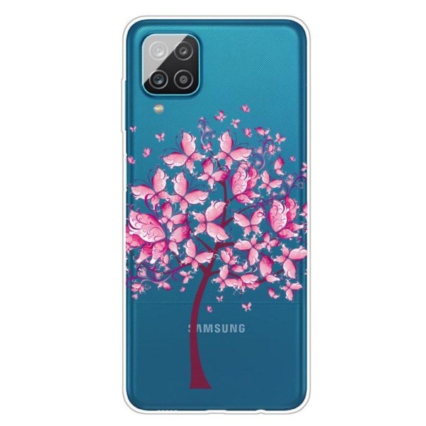 Deco Samsung Galaxy A12 5G etui - blomster træ Pink