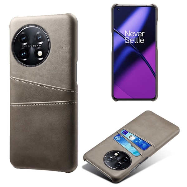 Dual Card Fodral OnePlus 11 - Grå Silvergrå