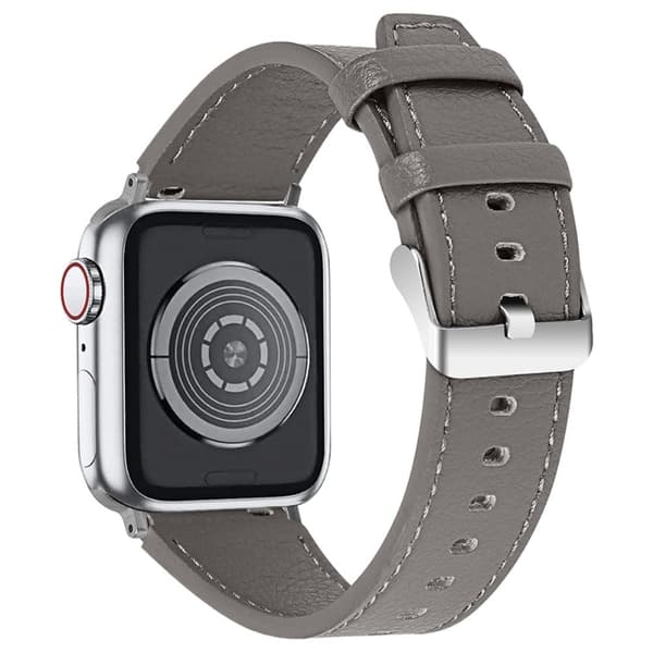 Apple Watch (41mm) nahkainen kellonhihna - Harmaa Silver grey