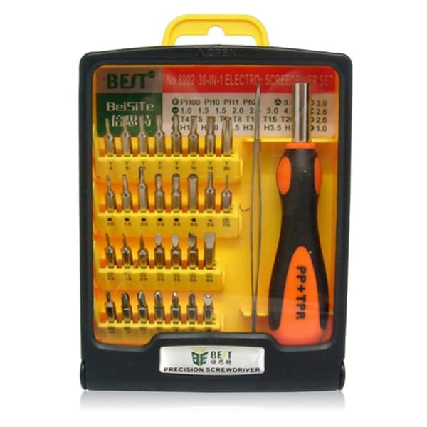 BEST Universel BST-8902 30-i-1 Multipurpose Reparation  CR-V Skruetrækker Tweezer Set Tools Multicolor