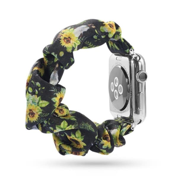 Apple Watch Series 5 44mm kangaskuvioinen kellonauha - Auringonkukat Multicolor
