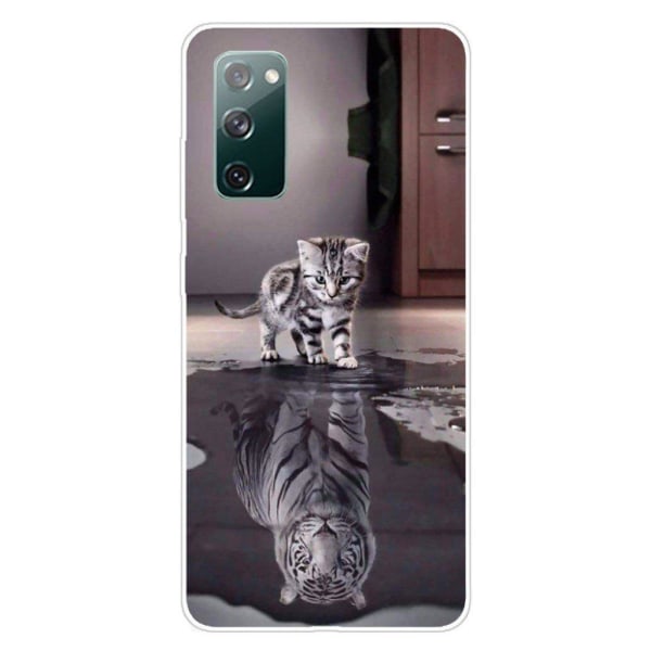 Deco Samsung Galaxy S20 FE 5G / Samsung Galaxy S20 FE skal - Katt Och Tiger Reflektion multifärg