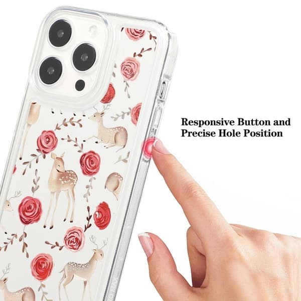 Supertunt och hållbart iPhone 15 Pro skal - Stil F Rosa