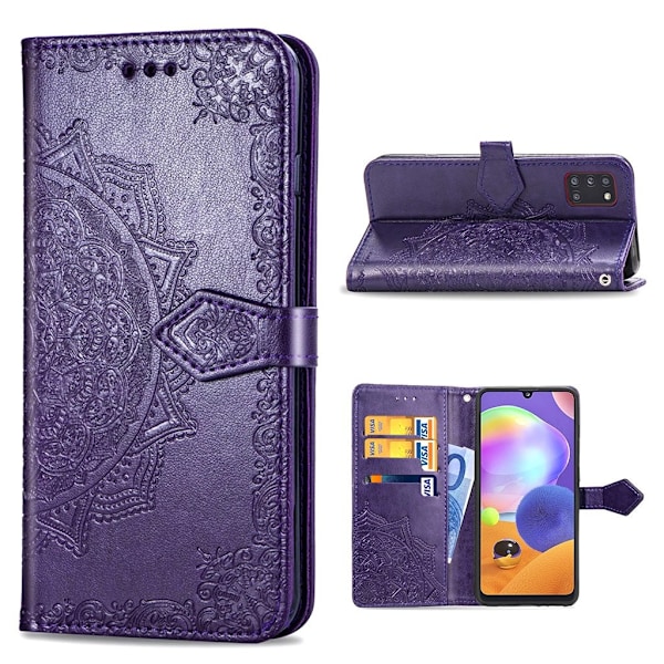 Mandala Samsung Galaxy A31 kotelot - Violetti Purple