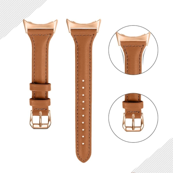 Google Pixel Watch Genuine leather watch strap - Brown Brun
