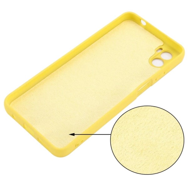 Matte liquid silicone cover for Motorola Moto E22s - Yellow Yellow