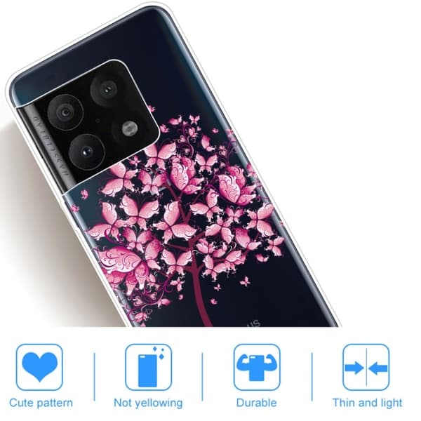 Deco OnePlus 10 Pro Etui - Rosa Blomster Pink