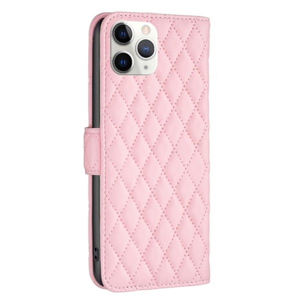 Matt iPhone 11 Pro Max fodral med rombmönster - Rosa Rosa