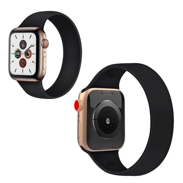 Elegant silicone watch band for Apple Watch Series 5 / 4 44mm - Svart