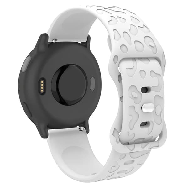 Coros Pace 3 / Apex 46mm / Apex Pro Silikonerem 22mm Leopard Texture Urrem - Hvid White