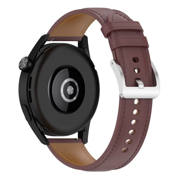22mm Universal cool urrem i ægte læder - Mørkebrun Brown