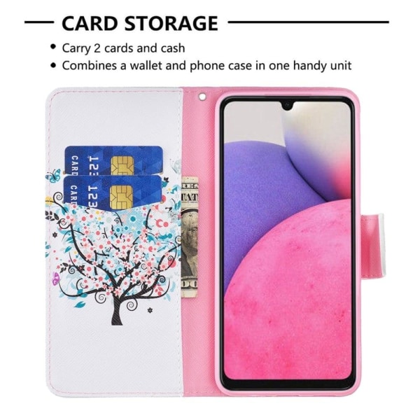 Wonderland Samsung Galaxy A33 5G Flip Etui - Blomst Træ Multicolor