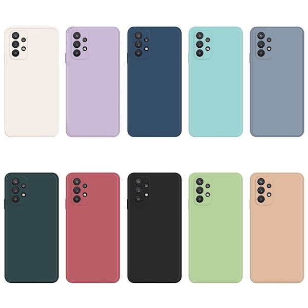 Avfasat gummerat droppskydd för Samsung Galaxy M32 5G - Beige Brun