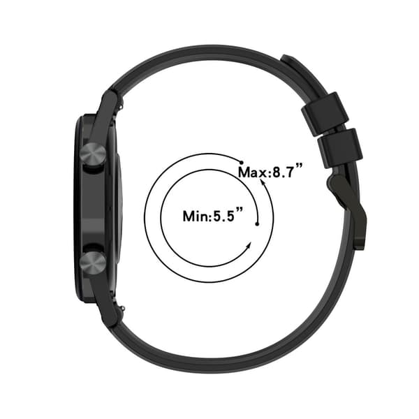 Honor Watch GS 4 Blød silikone-urrem 22 mm udskiftningsurrem - Mørkegrå Silver grey