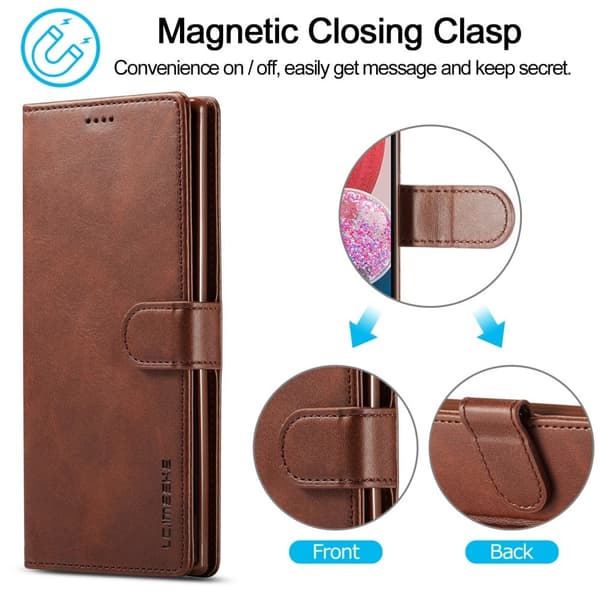 LC.IMEEKE Samsung Galaxy A13 4G flip case - Punainen Red