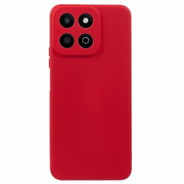 Mikrofiberfôret deksel i mykt gummi for Honor Play 60 Plus - Rød Red